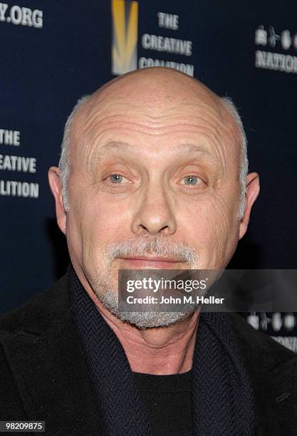 Actor Hector Elizondo attends the National Lab Day Kick-Off Dinner hosted by the Creative Coalition and National Lab Day promoting student...