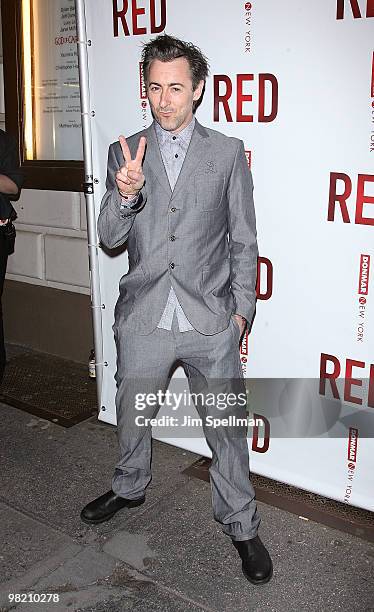 Actor Alan Cumming attends the opening night of "RED" on Broadway at the Golden Theatre on April 1, 2010 in New York City.