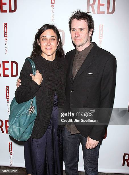 Josh Hamilton and guest attends the opening night of "RED" on Broadway at the Golden Theatre on April 1, 2010 in New York City.