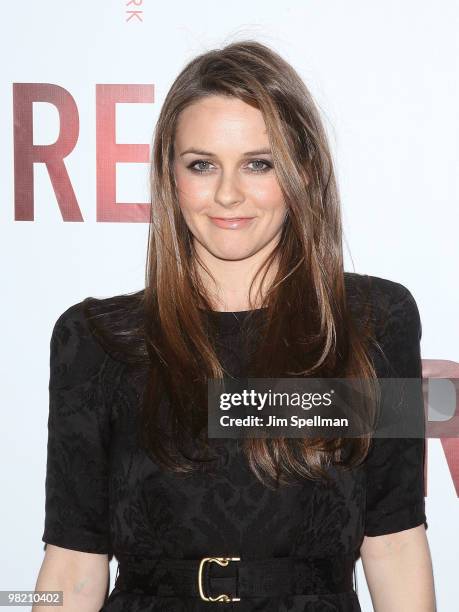 Actress Alicia Silverstone attends the opening night of "RED" on Broadway at the Golden Theatre on April 1, 2010 in New York City.