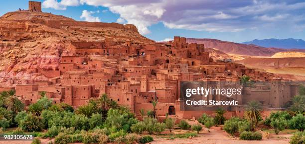 ait benhaddou - ancient city in morocco north africa - high atlas morocco stock pictures, royalty-free photos & images