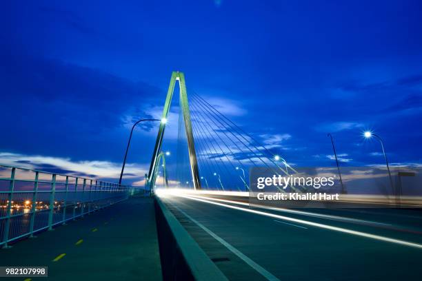 arthur ravenel jr bridge lr - wire rope stock pictures, royalty-free photos & images