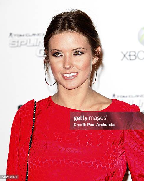 Actress Audrina Patridge arrives at the Xbox 360 Tom Clancy's "Splinter Cell Conviction" premiere at Les Deux on April 1, 2010 in Hollywood,...