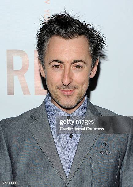 Actor Alan Cumming attends the Broadway opening of "RED" at the John Golden Theatre on April 1, 2010 in New York City.