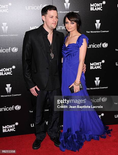 Joel Madden and Nicole Richie attend the Montblanc Charity Cocktail hosted by the Weinstein Company to benefit UNICEF at Soho House on March 6, 2010...