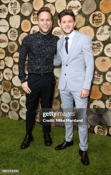 Niall Horans and Olly Murs attend the Horan And Rose Charity Event held at The Grove on June 23, 2018 in Watford, England.