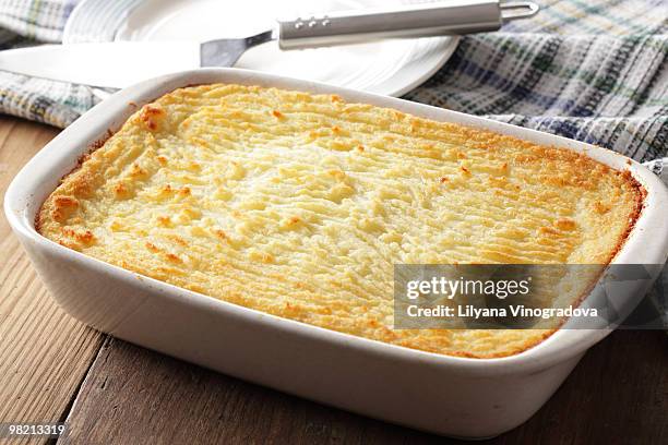 mashed potato gratin - mashed stock pictures, royalty-free photos & images