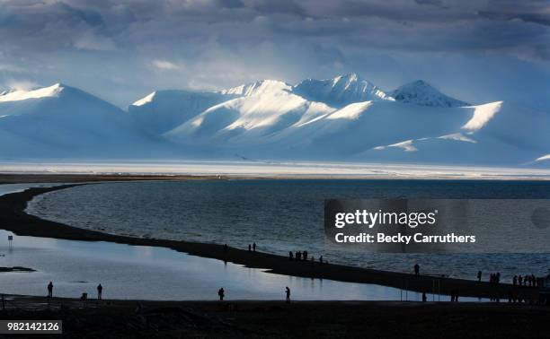 sunrise at the holy lake - becky snow stock pictures, royalty-free photos & images