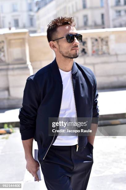 Hidetoshi Nakata attends the Thom Browne Menswear Spring/Summer 2019 show as part of Paris Fashion Week on June 23, 2018 in Paris, France.