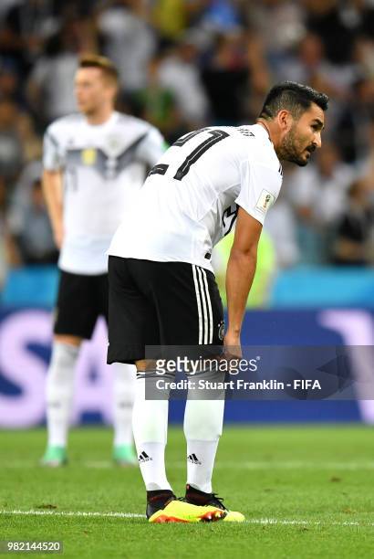 Ilkay Guendogan of Germany looks on during the 2018 FIFA World Cup Russia group F match between Germany and Sweden at Fisht Stadium on June 23, 2018...