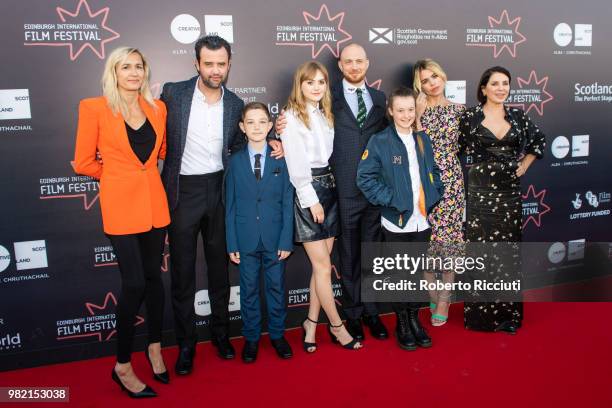 Emma Comley, Daniel Mays, Badger Skelton, Emilia Jones, Tom Beard, Bella Ramsey, Billie Piper and Sadie Frost attend a photocall for the World...