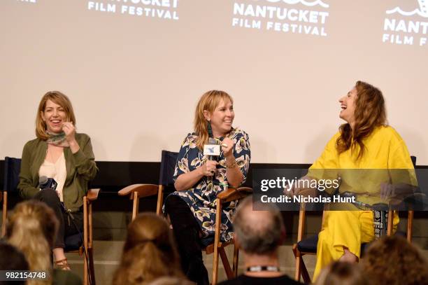 Nancy Schwartzman, Miranda Bailey, and Alysia Reiner attend Women Behind the Words at the 2018 Nantucket Film Festival - Day 4 on June 23, 2018 in...