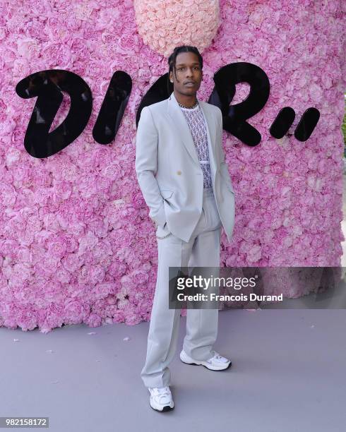 Rocky attends the Dior Homme Menswear Spring/Summer 2019 show as part of Paris Fashion Week on June 23, 2018 in Paris, France.