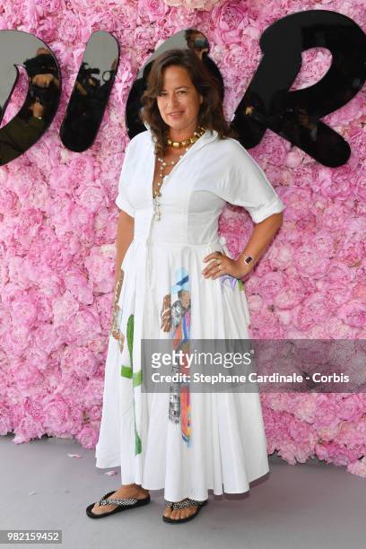 Jade Jagger attends the Dior Homme Menswear Spring/Summer 2019 show as part of Paris Fashion Week Week on June 23, 2018 in Paris, France.