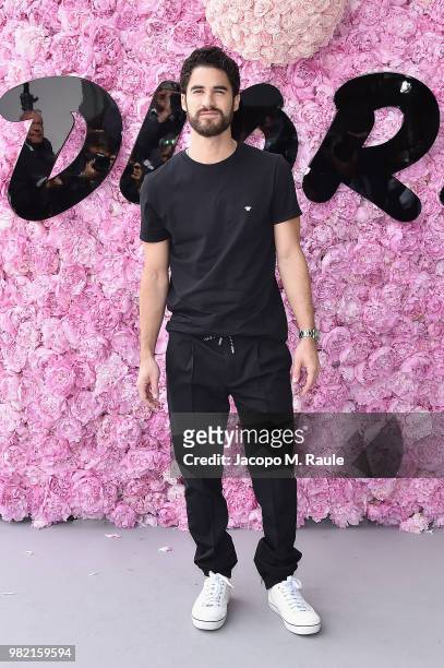 Darren Criss attends the Dior Homme Menswear Spring/Summer 2019 show as part of Paris Fashion Week on June 23, 2018 in Paris, France.