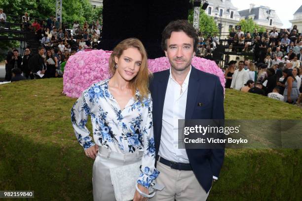 Natalia Vodianova and Antoine Arnault attend the Dior Homme Menswear Spring/Summer 2019 show as part of Paris Fashion Week on June 23, 2018 in Paris,...