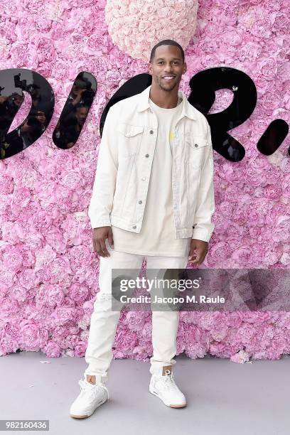 Victor Cruz attends the Dior Homme Menswear Spring/Summer 2019 show as part of Paris Fashion Week on June 23, 2018 in Paris, France.