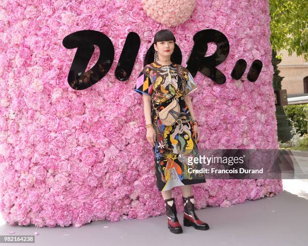 Kozue Akimoto attends the Dior Homme Menswear Spring/Summer 2019 show as part of Paris Fashion Week on June 23, 2018 in Paris, France.