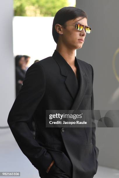 Prince Nikolai of Denmark walks the runway during the Dior Homme Menswear Spring/Summer 2019 show as part of Paris Fashion Week on June 23, 2018 in...