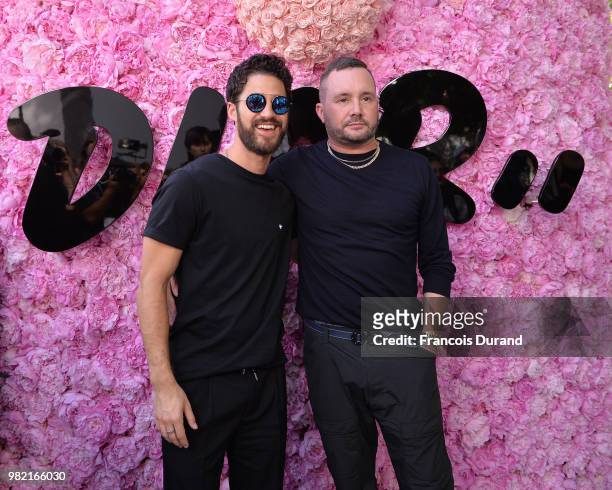Darren Criss and Kim Jones attend the Dior Homme Menswear Spring/Summer 2019 show as part of Paris Fashion Week on June 23, 2018 in Paris, France.
