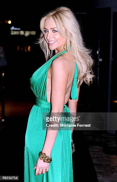Gemma Merna attends the launch party of The Closet Liverpool at Circo on April 1, 2010 in Liverpool, England.