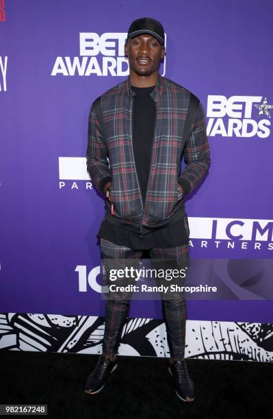 Bismack Biyombo attends The Late Night Brunch during the 2018 BET Experience at OUE Skyspace LA on June 21, 2018 in Los Angeles, California.
