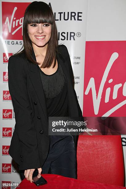 French singer Alizee meets fans at the Virgin Megastore on March 29, 2010 in Paris, France.