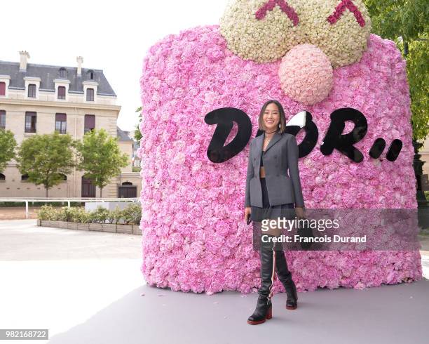 Aimee Song attends the Dior Homme Menswear Spring/Summer 2019 show as part of Paris Fashion Week on June 23, 2018 in Paris, France.
