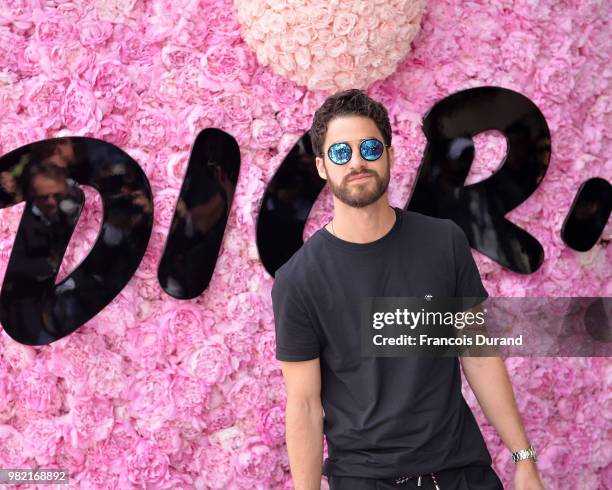 Darren Criss attends the Dior Homme Menswear Spring/Summer 2019 show as part of Paris Fashion Week on June 23, 2018 in Paris, France.