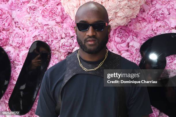 Virgil Abloh attends the Dior Homme Menswear Spring/Summer 2019 show as part of Paris Fashion Week on June 23, 2018 in Paris, France.