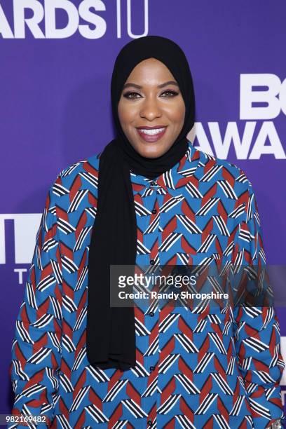 Ibtihaj Muhammad attends The Late Night Brunch during the 2018 BET Experience at OUE Skyspace LA on June 21, 2018 in Los Angeles, California.