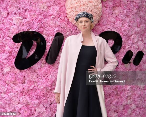 Gwendoline Christie attends the Dior Homme Menswear Spring/Summer 2019 show as part of Paris Fashion Week on June 23, 2018 in Paris, France.