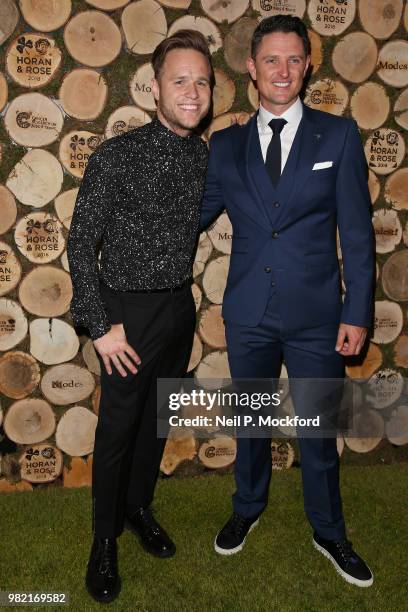 Olly Murs and Justin Rose attends the Horan And Rose Charity Event held at The Grove on June 23, 2018 in Watford, England.
