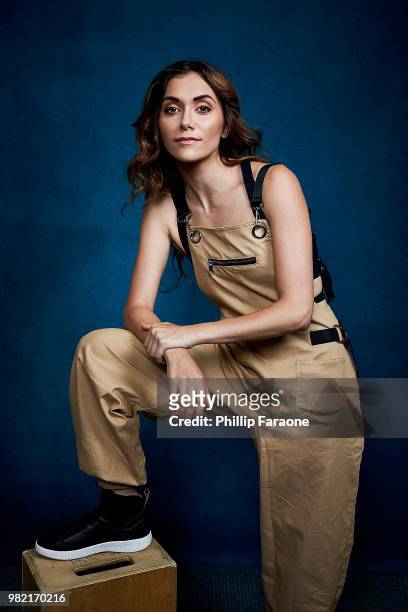 Alyson Stoner poses for a portrait at the Getty Images Portrait Studio at the 9th Annual VidCon US at Anaheim Convention Center on June 22, 2018 in...