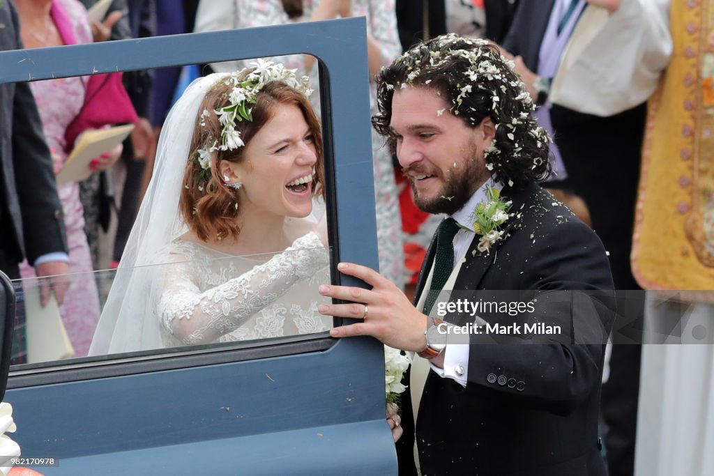 Kit Harington and Rose Leslie Wedding Sightings