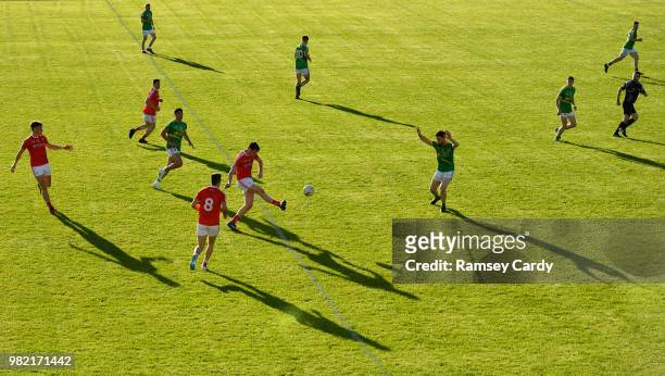 Carrick-on-Shannon , Ireland - 23 June 2018; Tommy Durnin of Louth during the GAA Football All-Ireland Senior Championship Round 2 match between...