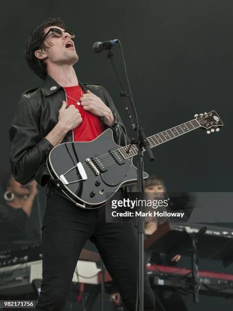 James Bay performing on the main stage at Seaclose Park on June 23, 2018 in Newport, Isle of Wight.