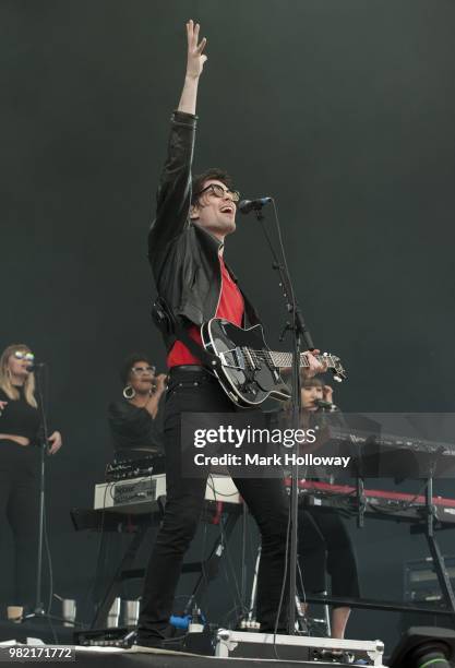 James Bay performing on the main stage at Seaclose Park on June 23, 2018 in Newport, Isle of Wight.