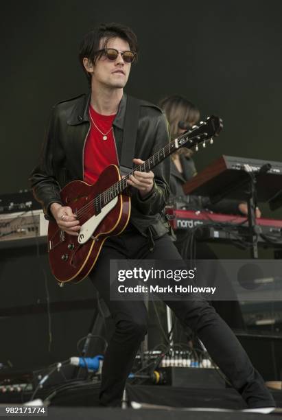 James Bay performing on the main stage at Seaclose Park on June 23, 2018 in Newport, Isle of Wight.