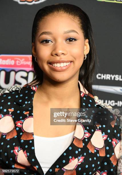 Kyla Drew arrives at the 2018 Radio Disney Music Awards at Loews Hollywood Hotel on June 22, 2018 in Hollywood, California.