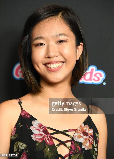 Nina Lu arrives at the 2018 Radio Disney Music Awards at Loews Hollywood Hotel on June 22, 2018 in Hollywood, California.