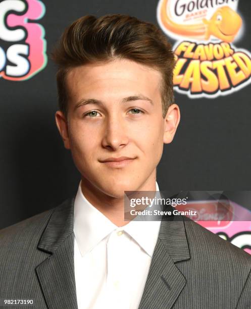 Luke Mullen arrives at the 2018 Radio Disney Music Awards at Loews Hollywood Hotel on June 22, 2018 in Hollywood, California.