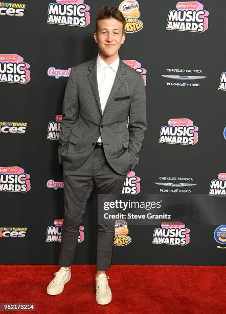 Luke Mullen arrives at the 2018 Radio Disney Music Awards at Loews Hollywood Hotel on June 22, 2018 in Hollywood, California.