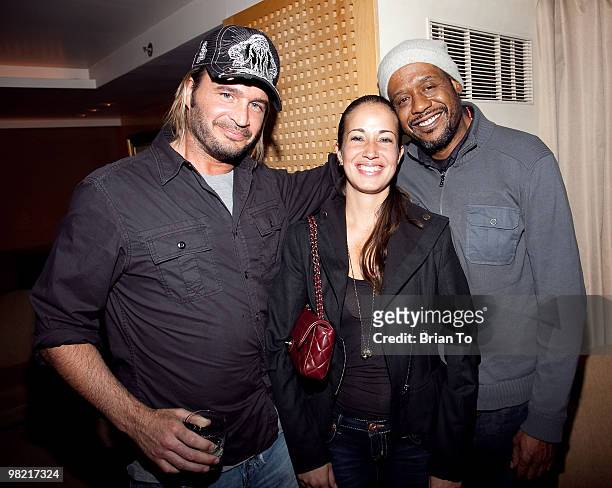 Jameson Hesse, Jillian Speer, and Forest Whitaker attend the private ELEW performance at L'Ermitage Beverly Hills hotel on March 31, 2010 in Los...