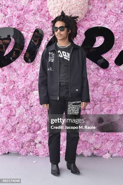 Luka Sabbat attends the Dior Homme Menswear Spring/Summer 2019 show as part of Paris Fashion Week on June 23, 2018 in Paris, France.