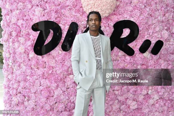 Rocky attends the Dior Homme Menswear Spring/Summer 2019 show as part of Paris Fashion Week on June 23, 2018 in Paris, France.