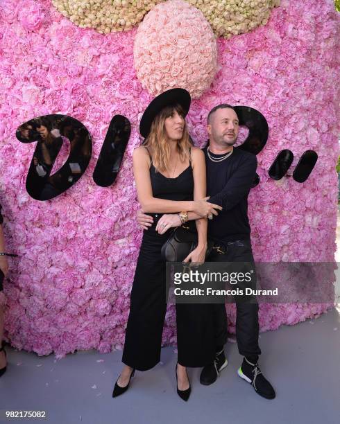 Lou Doillon and Kim Jones attend the Dior Homme Menswear Spring/Summer 2019 show as part of Paris Fashion Week on June 23, 2018 in Paris, France.