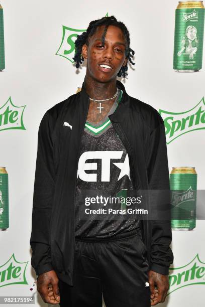 Famous Dex at the Celebrity Basketball Game Sponsored By Sprite during the 2018 BET Experience at Los Angeles Convention Center on June 23, 2018 in...