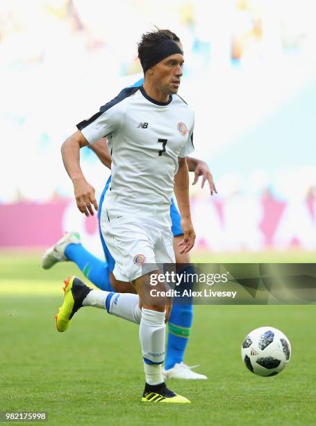 Christian Bolanos of Costa Rica during the 2018 FIFA World Cup Russia group E match between Brazil and Costa Rica at Saint Petersburg Stadium on June...