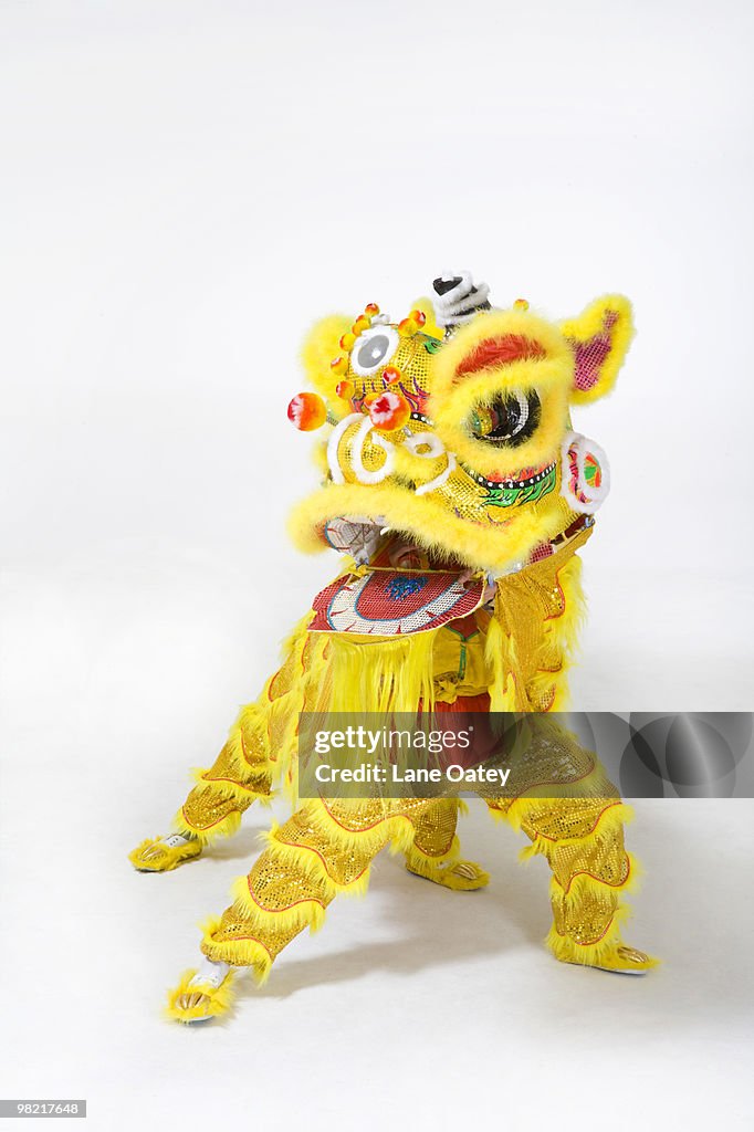 Chinese traditional lion dancing
